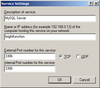 Windows Firewall Service Settings